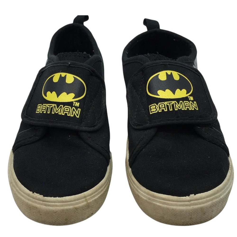 Batman Sneakers Canvas Casual Shoe Boys Size‎ 11 Hook Loop Closure